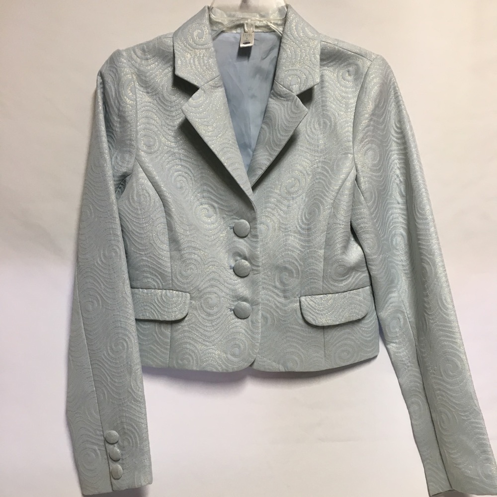 OLD NAVY Metallic Light blue / Gold Blazer Small